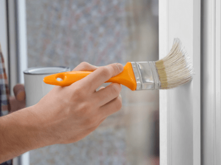 Apply Primer to upvc door