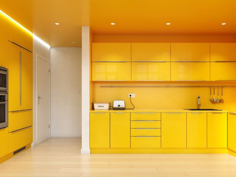 Bright yellows kitchen color