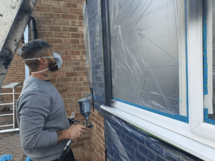 Professional UPVC Window Spraying 1