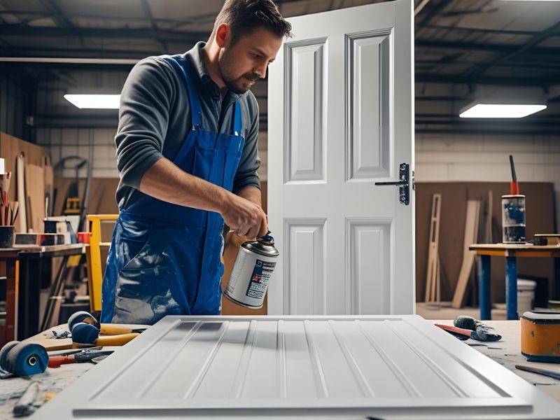 Professional uPVC Door Spraying