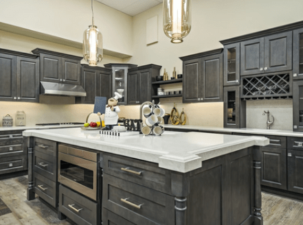 Satin Finish of kitchen cabinets
