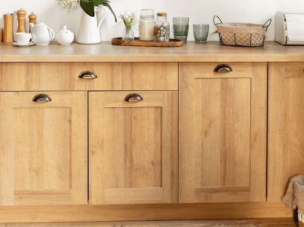 wooden cabinets