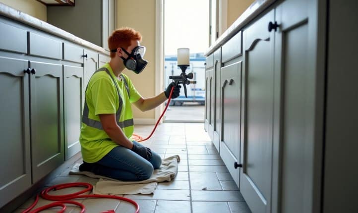 Kitchen Spray Painting in Billinge